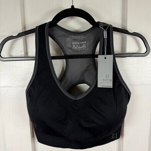 FITTIN Sport Essentials Black Racerback Sports Bra Athletic Support XXL